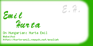 emil hurta business card